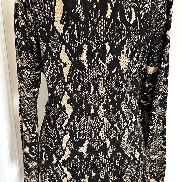 INC Black and Cream Sweater Tunic Animal Print NWT - Picture 6 of 8